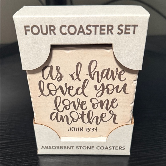 Absorbent Stone Coaster Set - Cream - Picture 1 of 1